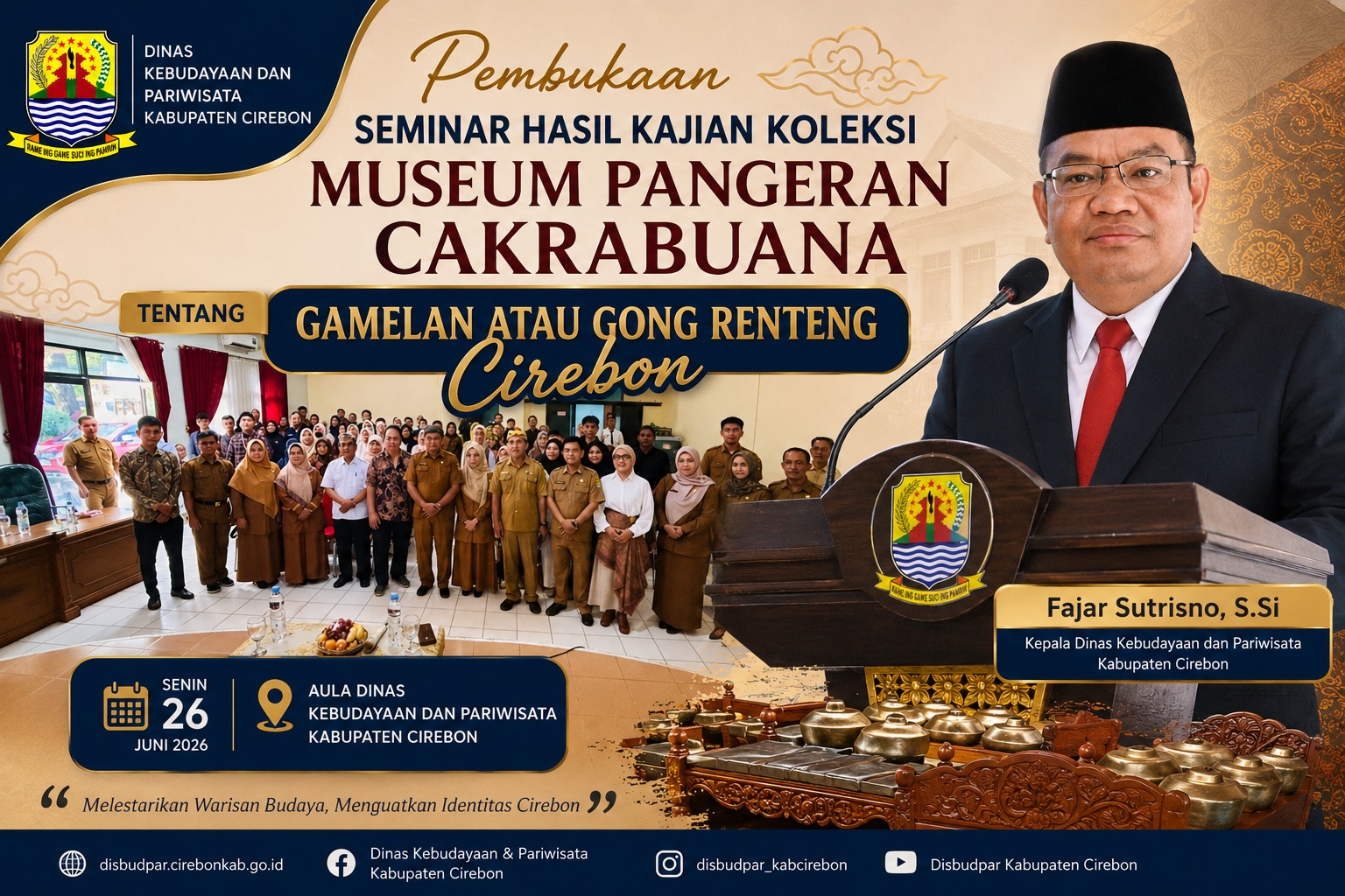 Seminar Hasil Kajian Koleksi Museum Angkat Nilai Historis Gamelan atau Gong Renteng Cirebon sebagai Warisan Budaya