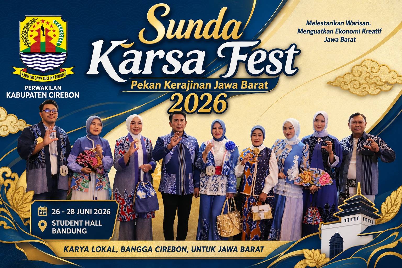 Sinergi Disperdagin dan Disbudpar: Wakil Bupati Cirebon Tampil Memukau Promosikan Fashion Batik di Sunda Karsa Fest 2026